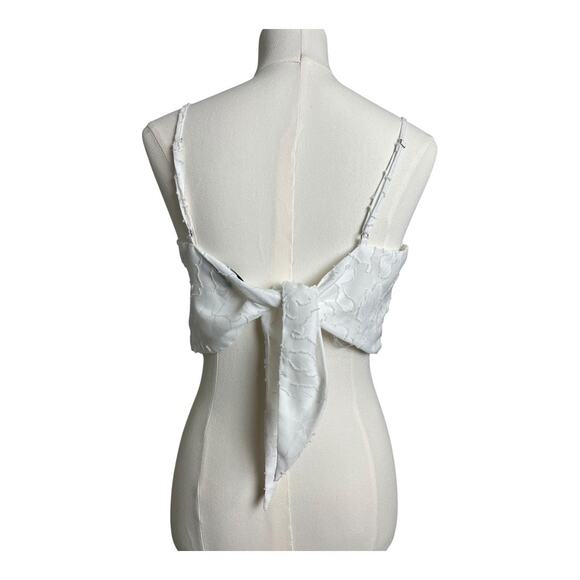 Lulu's Cropped Midriff Coquette Cottagecore Top Blouse Shirt Girly Romantic M - Picture 5 of 7